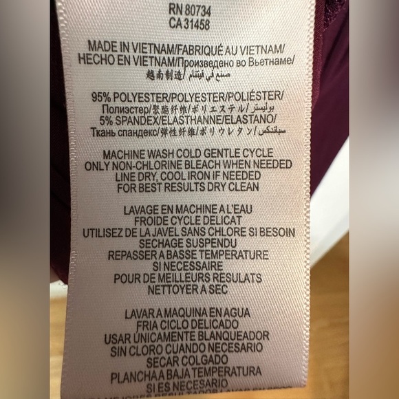 BCBGeneration Purple Round Neck Cinched-Waist Stretch Dress - Picture 5 of 7